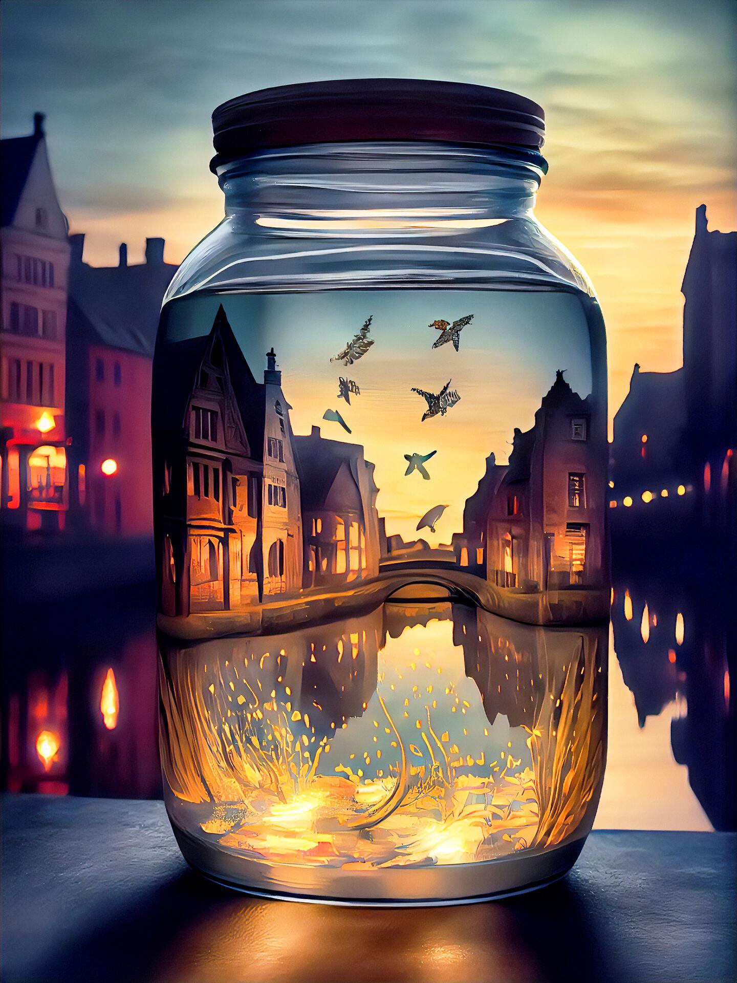 

Алмазная картина, улица, вышивка крестом, бутылка, полная квадратная алмазная мозаика, озеро, пейзаж, сделай сам, декор для дома Full Round 20X30CM