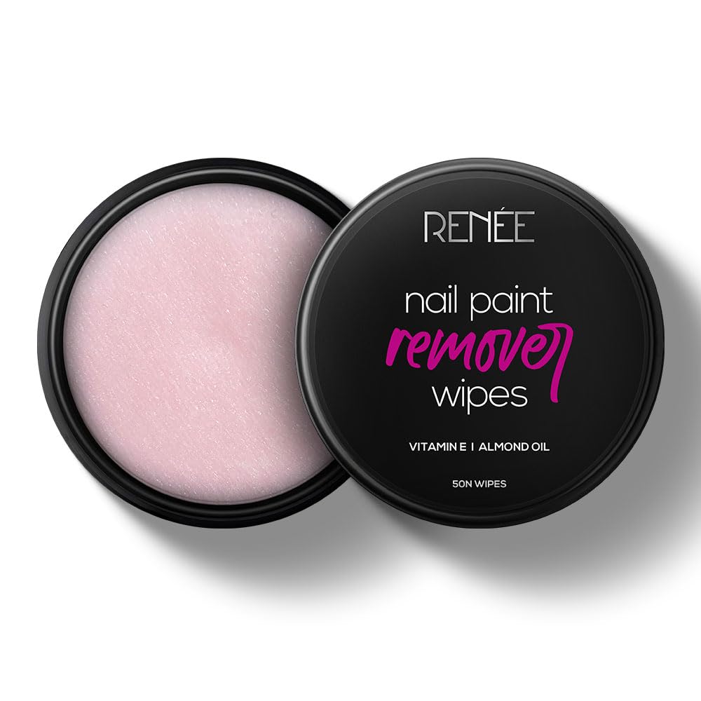 

RENEE Nail Paint Remover Wipes, Easy & Hassle Free Nail Polish Removal, Keeps Nails Moisturized & Nourished, Acetone Free, Travel Friendly, Enric