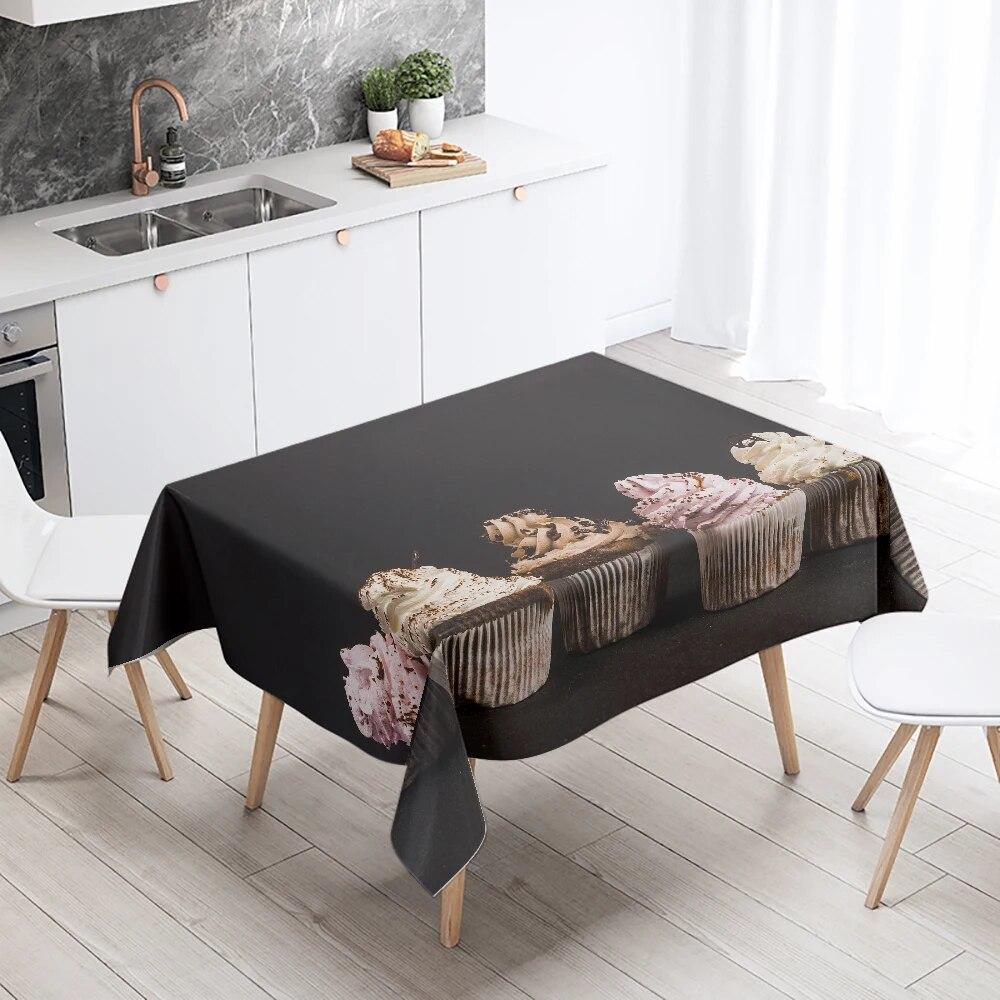 Fata de masa Cupcake Gourmet Impermeabil Dreptunghi Decor petrecere Nunta Masa Restaurant Bucatarie Acasă