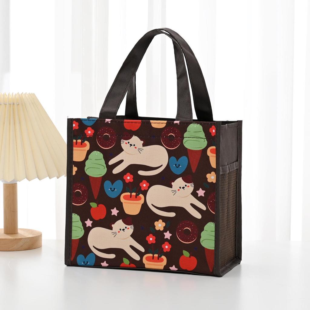 Cartoon Thickened Square Bento Lunch Bag for Kids