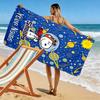 Name Custom Dog Snoopy Print Beach Towel, Large Soft Quick Dry Towel for Beach Camping Swimming