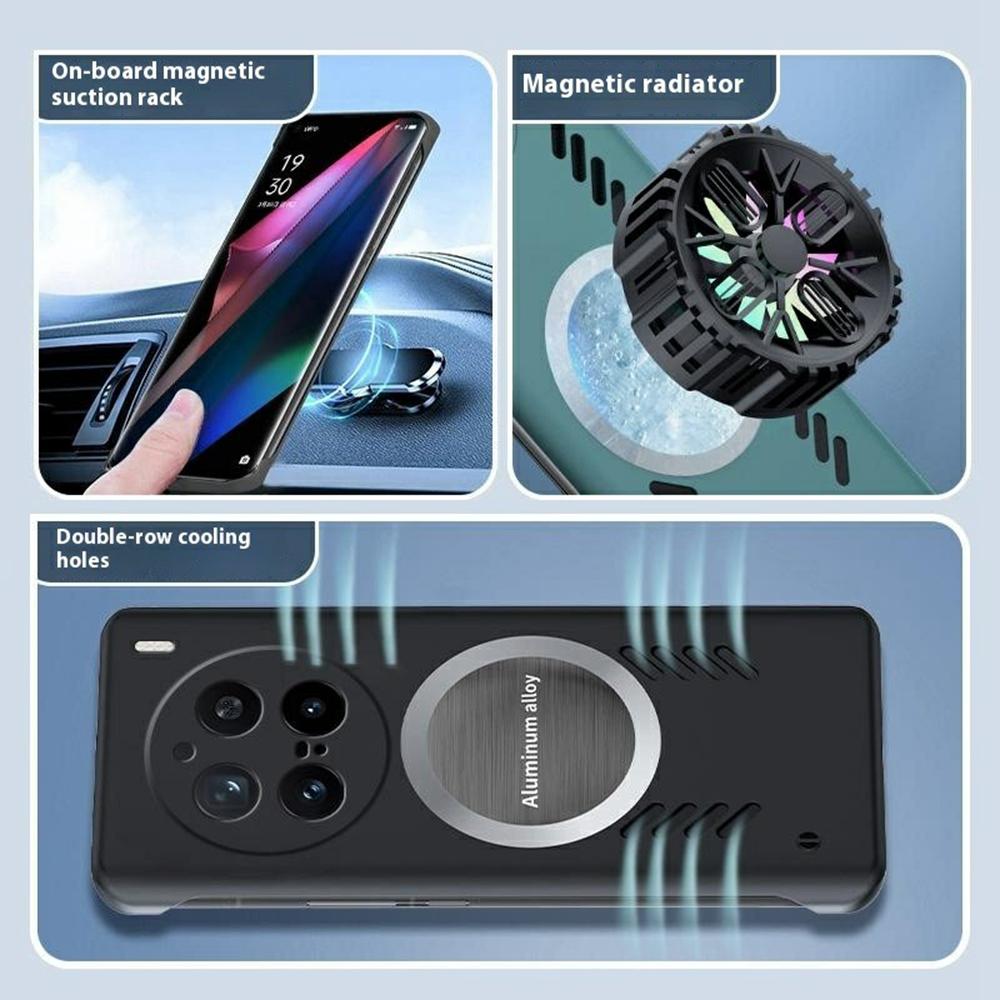 

For vivo X200 Pro 5G Case Hard PC Frameless Heat Dissipation Phone Cover Black
