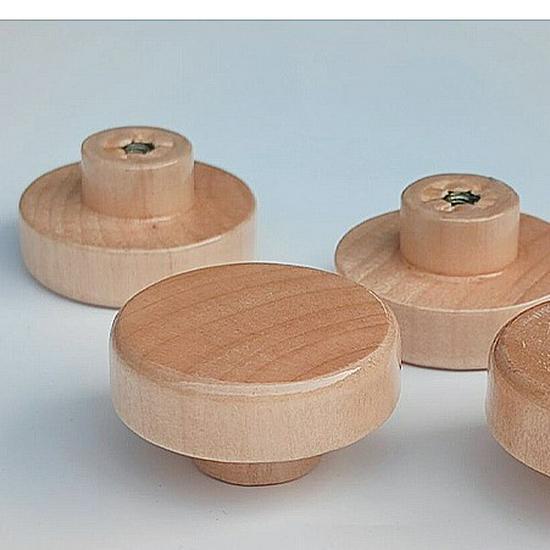 Solid Wood Rustic Door and Drawer Handle with Single Hole Wood Handle