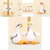Charming White Goose Plush Toy Keychain Soft Duck Doll Backpack Decoration