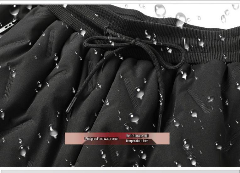 Men's Lambswool Lined Joggers: Casual, Warm, Loose-Fit Cotton Pants for Autumn and Winter.