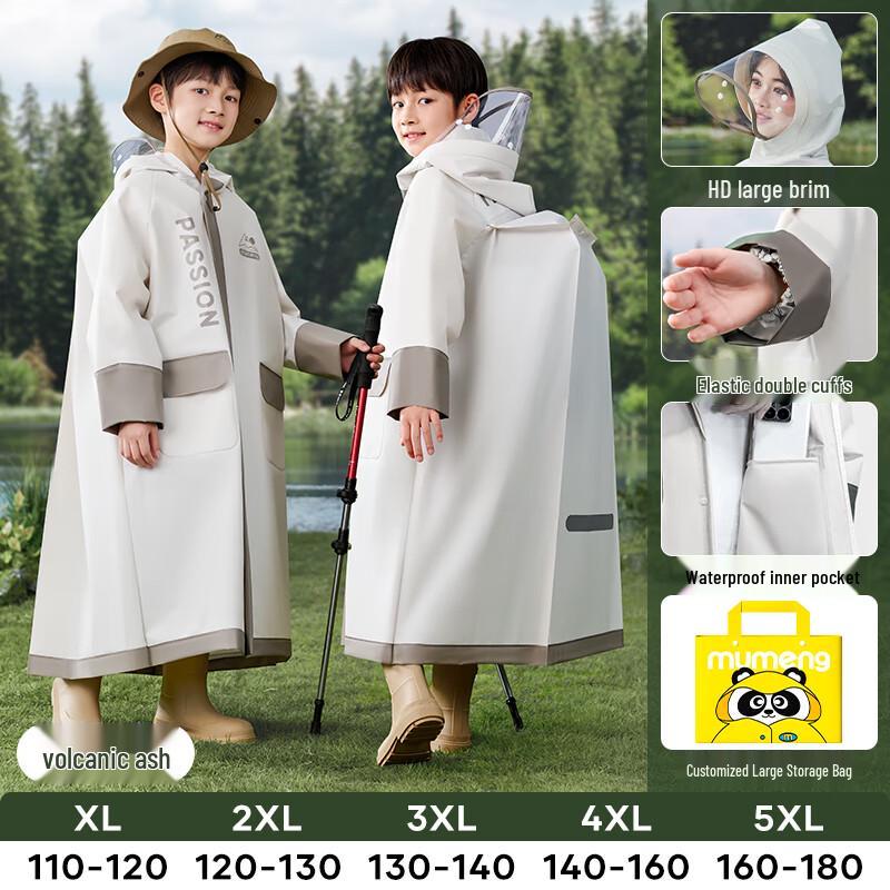 

Mumu Kids Waterproof Raincoat with Backpack Space 3XL