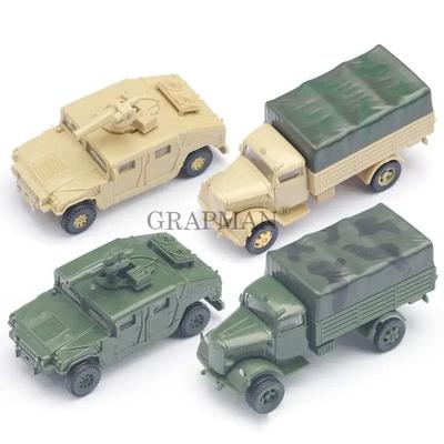 1/72 4D Assemble Truck USA Humvee Germany Truck Plastic Assemble Military Vehicle Model Toy for Sand Table Toy