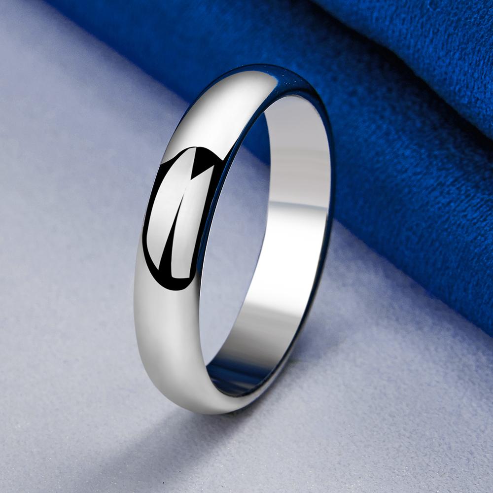 925 Silber Schlichter Polierter Ring Für Mode Damen Charme Hochzeit Party Geschenk Schmuck