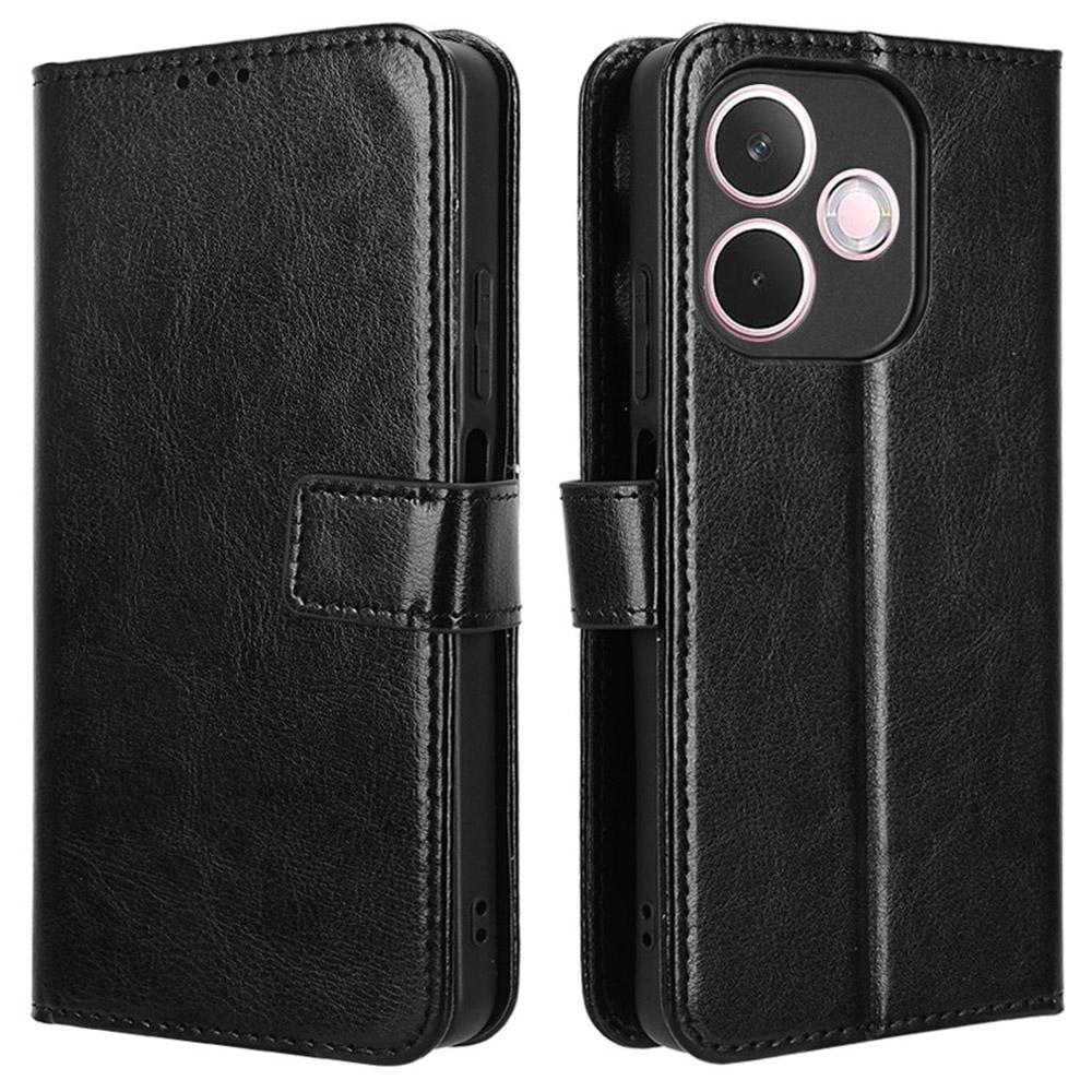 For Oppo A5 Pro 5G Deksel Crazy Horse Tekstur PU Lær Telefon Lommebokdeksel