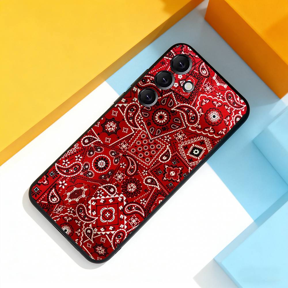 

Крутой чехол для телефона с узором бандана для Samsung Galaxy A 73,72,51,53,52,71,22,5G,Note,J7,8,9 Мягкая черная крышка Samsung a11