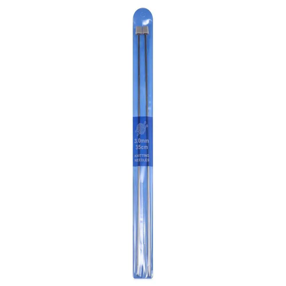 2Pcs/Set Stainless Steel Straight Knitting Needles DIY Sweater Weave Crochet Hooks Metal Crochet Knitting Tools Accessories