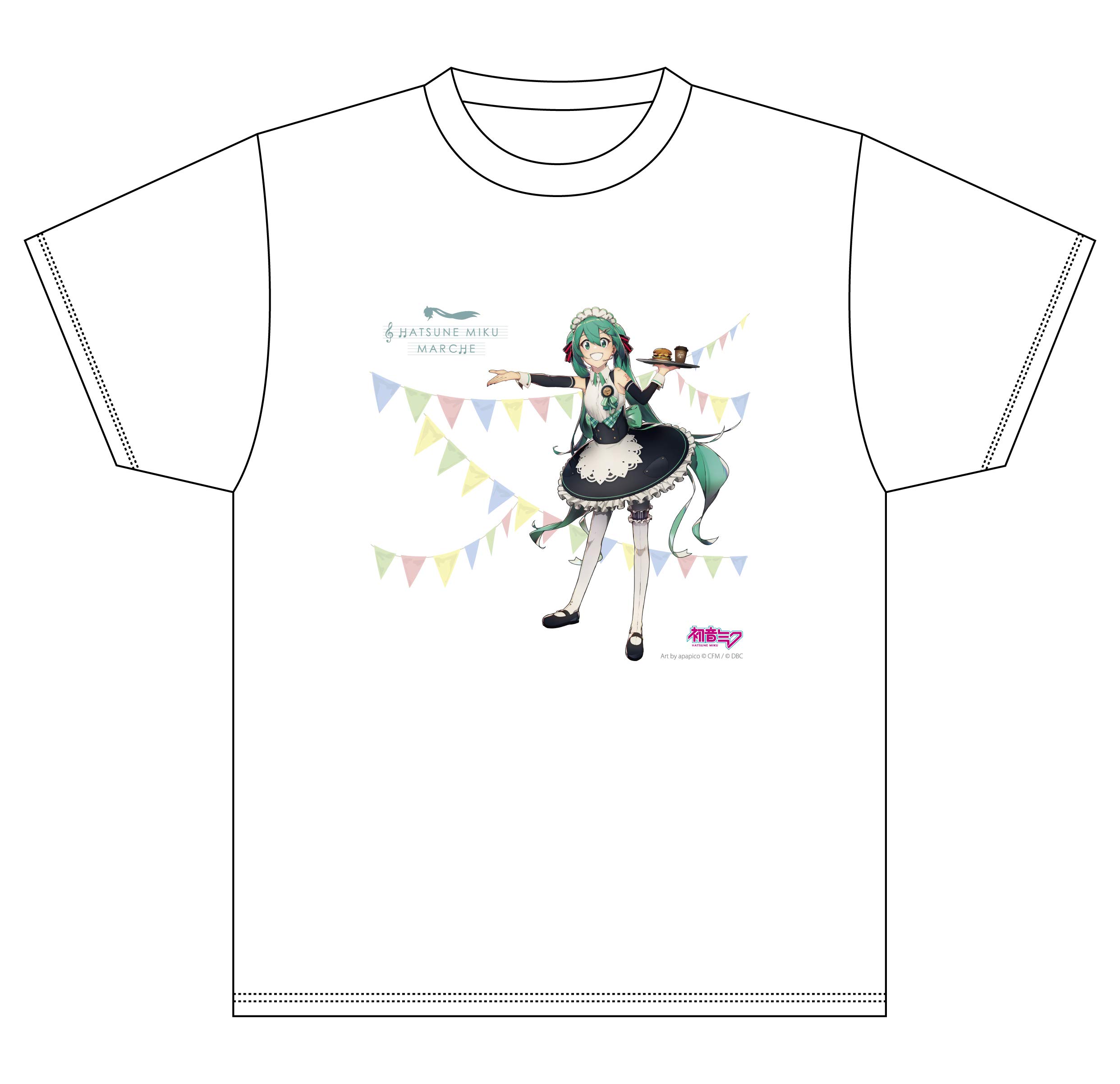 

[DAIHATSU] Hatsune Miku T-shirt (Marche ver.) L size, short sleeve, white