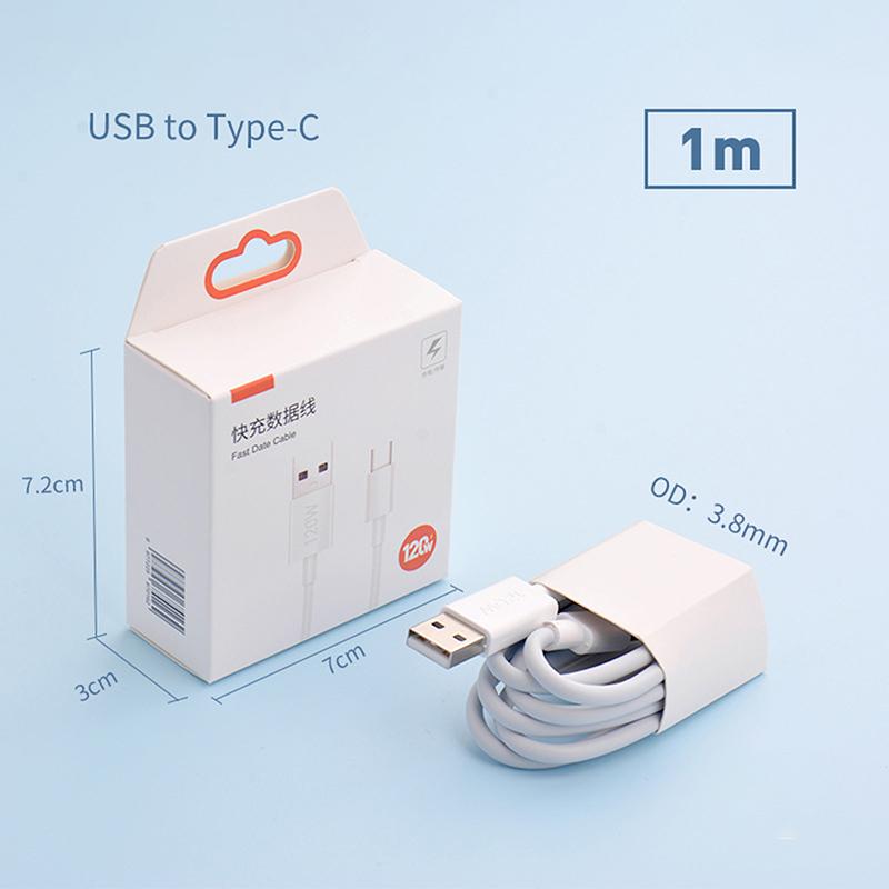 

1 шт. Кабели USB C с быстрой зарядкой Зарядное устройство для телефона для Samsung 100/150/200 см 120 Вт Кабель Type C Сверхбыстрый зарядный шнур 100CM