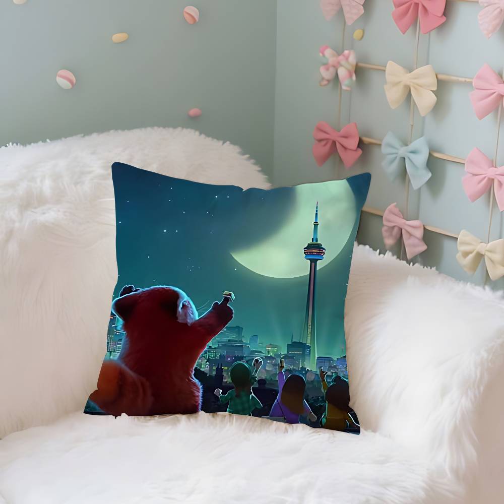 W-Turnings-Reds Bear Case Plush Fabric Soft Pillowcase Double Sided Print Cushion Cover Household Gifts