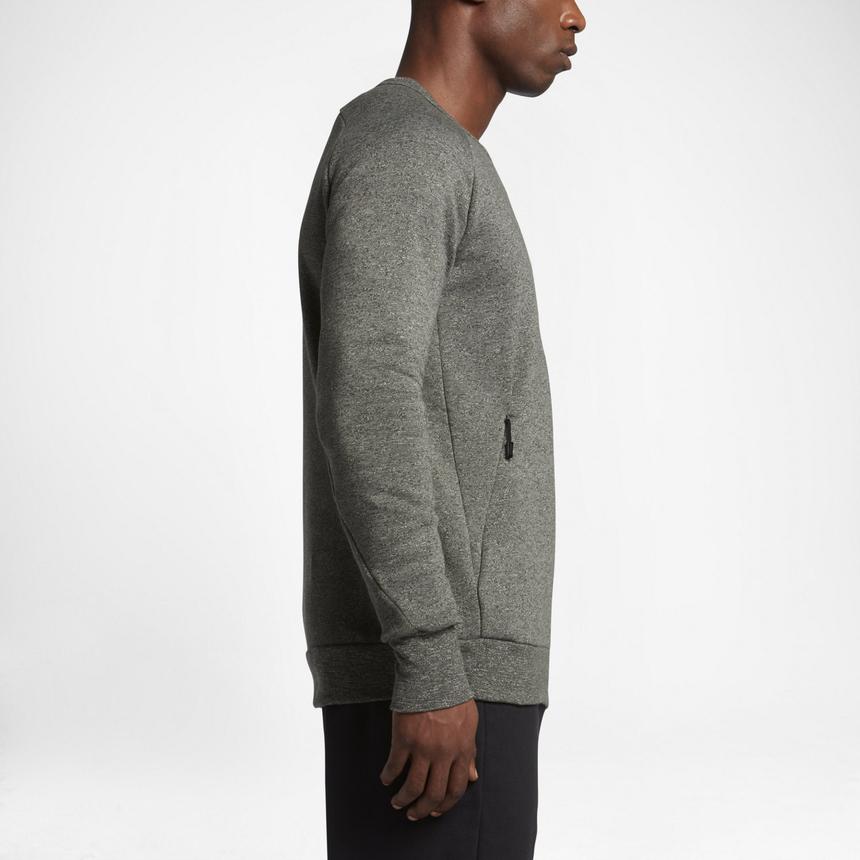 Jordan Solid Color Casual Sport Crew Neck Sweatshirt Men Tops Dark-Grey 802185-355