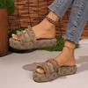 Fashion 2025 Summer Beach Vacation Casual Flat Rubber Sole Women's Sandals and Slippers
