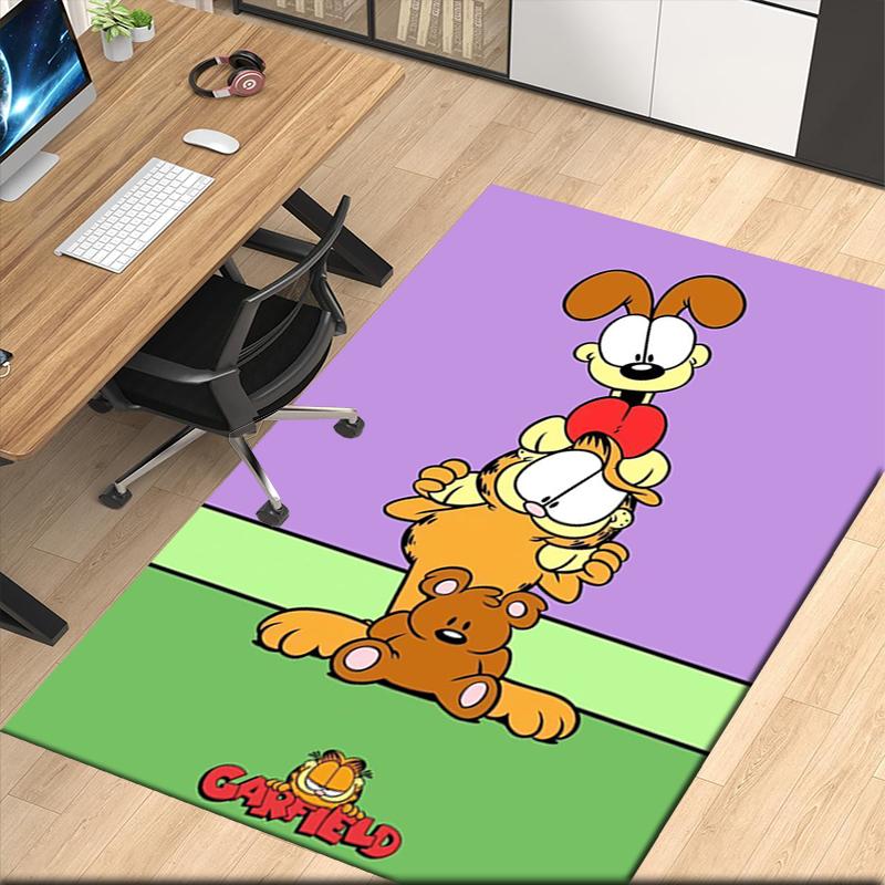 Garfield Printed Carpet, for Office Chair Living Room Bedroom Kitchen Room Decor Gifts.