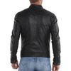 SKINOUTFIT Herren Echtes Lammleder Schwarze Lederjacke Stilvolle Motorrad Bomber Biker Oberbekleidung MJ 20