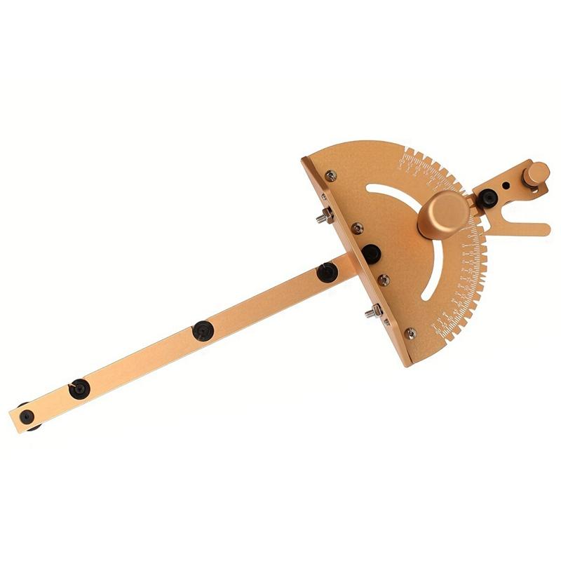 A96I-Miter Gauge Aluminum Alloy Handle Benche Table Saw Router Miter Gauge Sawing Assembly Ruler Woodworking Tools Easy To Use R