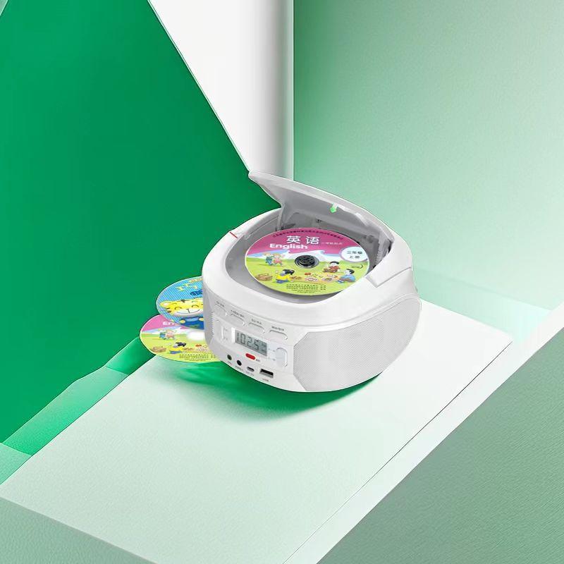 Reproductor de CD estéreo portátil, radio AM/FM, altavoz Bluetooth, máquina de educación prenatal USB