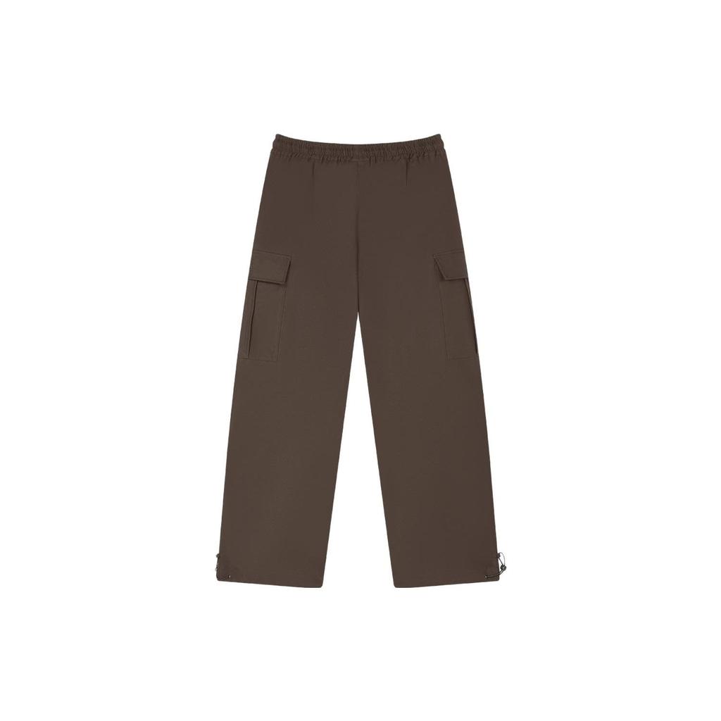 Fila Solid Color Multi-Pocket Straight Leg Woven Casual Pants Women Pants Dark-Brown F11W349802F-BN