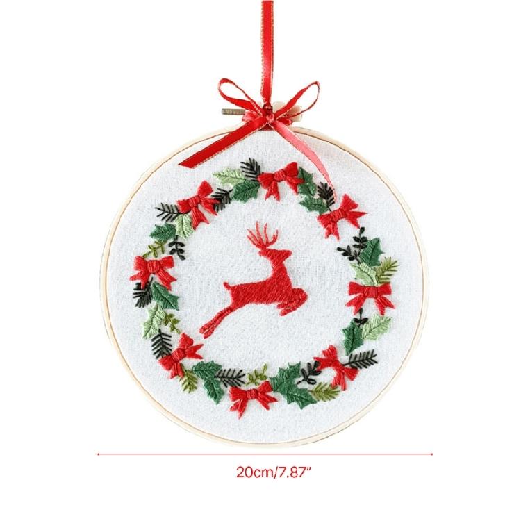Christmas Embroidery Starter Kits Christmas Ornament Cross Stitching Set