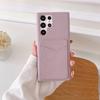 Luxury Solid Color Wallet Card Slot Hard PC Shockproof Phone Case For Samsung S25 Ultra Edge S23 S22 S24 Ultra Plus Bumper Cover