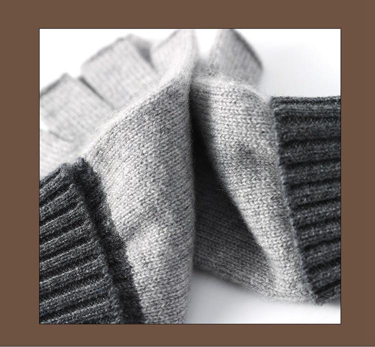 Women's 100% Pure Cashmere Fingerless Gloves - Cozy Autumn/Winter Knit Warmth