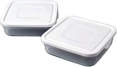 Iwaki Žáruvzdorné skleněné úložné nádoby [Velké balení, Sada 2 kusů] [Pack & Range] Vhodné do mikrovlnné trouby a trouby, Nádobí, Kuchyňské náčiní, Dárek,
