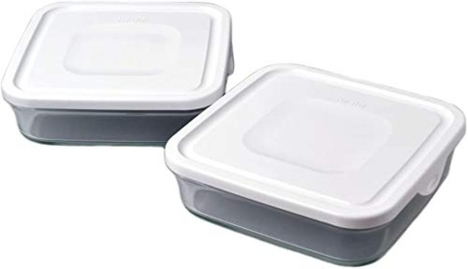 Iwaki Heat-Resistant Glass Storage Containers [Large Pack, Set of 2] [Pack & Range] Microwave and Oven-Safe, Cookware, Kitchen Utensils, Gift,