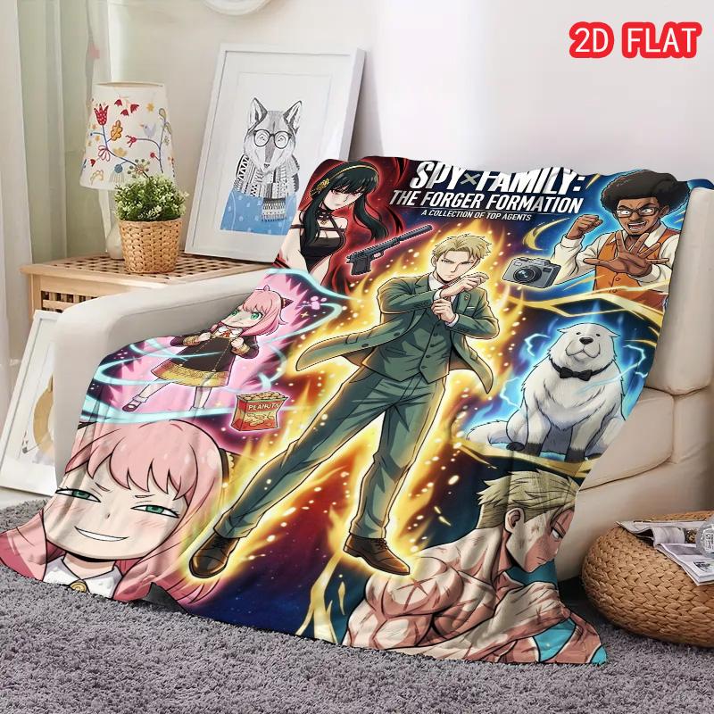 Spy Fake Family Print Flanelldecke, Hohe Qualität, Bequem für alle Jahreszeiten, Heimdekoration, Wärme und Komfort