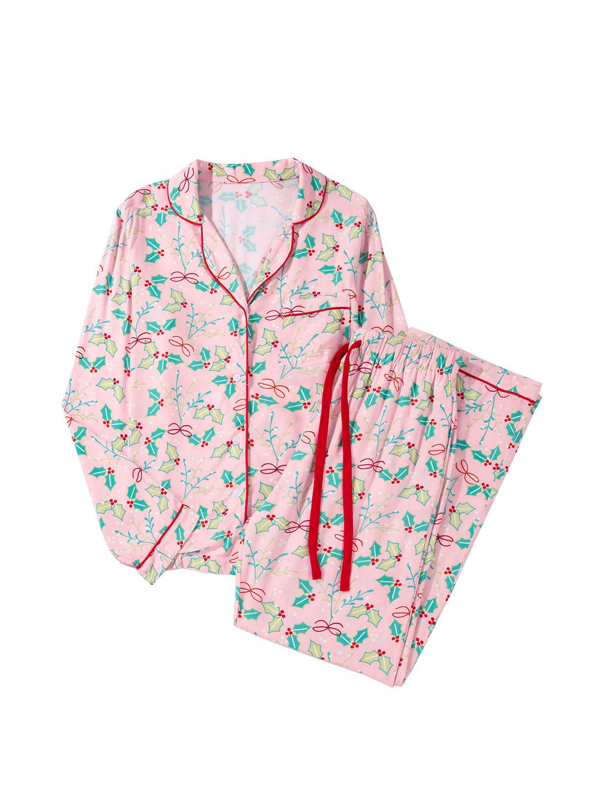 

Женский осенний комплект из двух предметов Shiying с лацканами и длинными рукавами - европейско-американская мода, разноцветный принт, повседневный стиль Extra Large