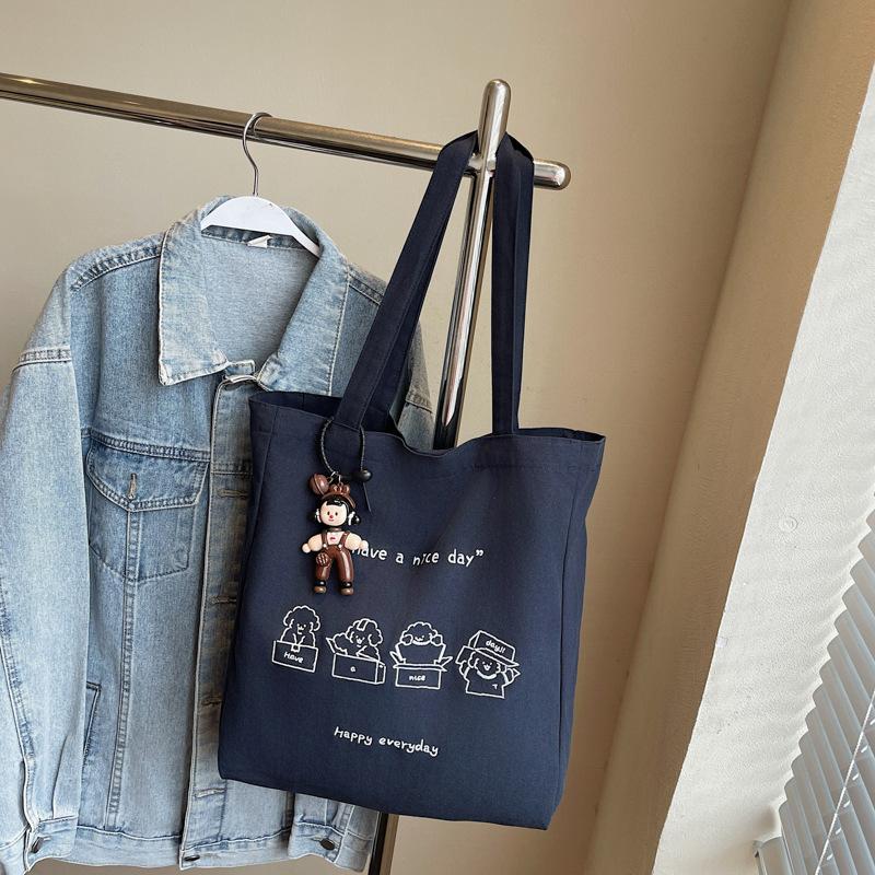 New 2025 Shoulder Bag Large Capacity Canvas Tote Bag Women's Casual Versatile Cloth Bag Class Bag