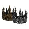 Hair Hoop PU Prince Crowns Bar Mitzvah Crown Round Tiaras Simple King Crown  Wedding