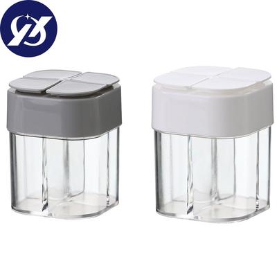 Vier-in-eins-Gewürzglas, Gewürz-, Salz- und Pfefferstreuer, nordisches Küchengewürzbehälter-Set, Gewürze, Geschirr, Aufbewahrungsbox