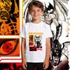 Devilman Crybaby Anime Print Jungen Mädchen Baumwolle T-Shirt Lässiges Tee Kinder Sommer Kurzarm Top Weich Atmungsaktiv Tägliches Tragen