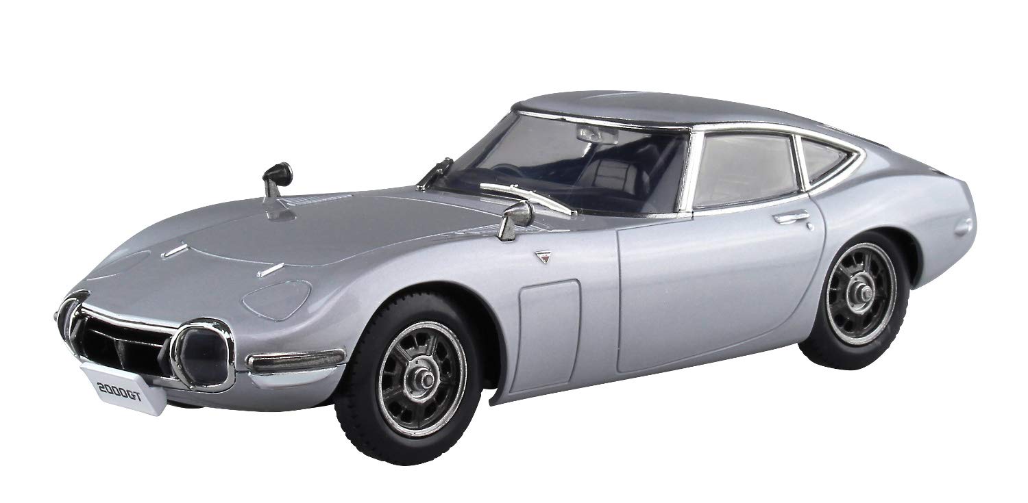 

Aoshima Bunka Kyozai Scale The Snap Kit Series Toyota 2000GT Thunder Silver Metallic Plastic Model Kit 05C 1/32 Pre-Colored