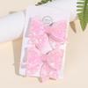 2pcs Sequin Girls Hair Bows,Shining Mesh Bow Hair Clips for Kids,Exquisite Hairpins with Tail,Kids Glitter Hair Clips Headwear