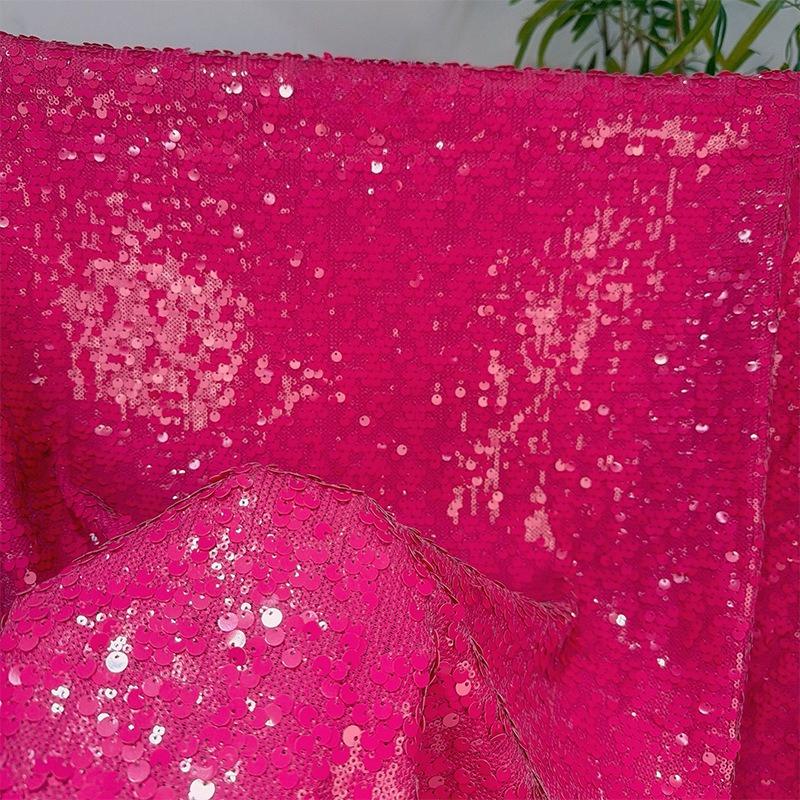 Double Layer Thick Scale Sequins Fabric Glitter Embroidered Material for handmade Sewing Show Evening Dresses Gown Materials