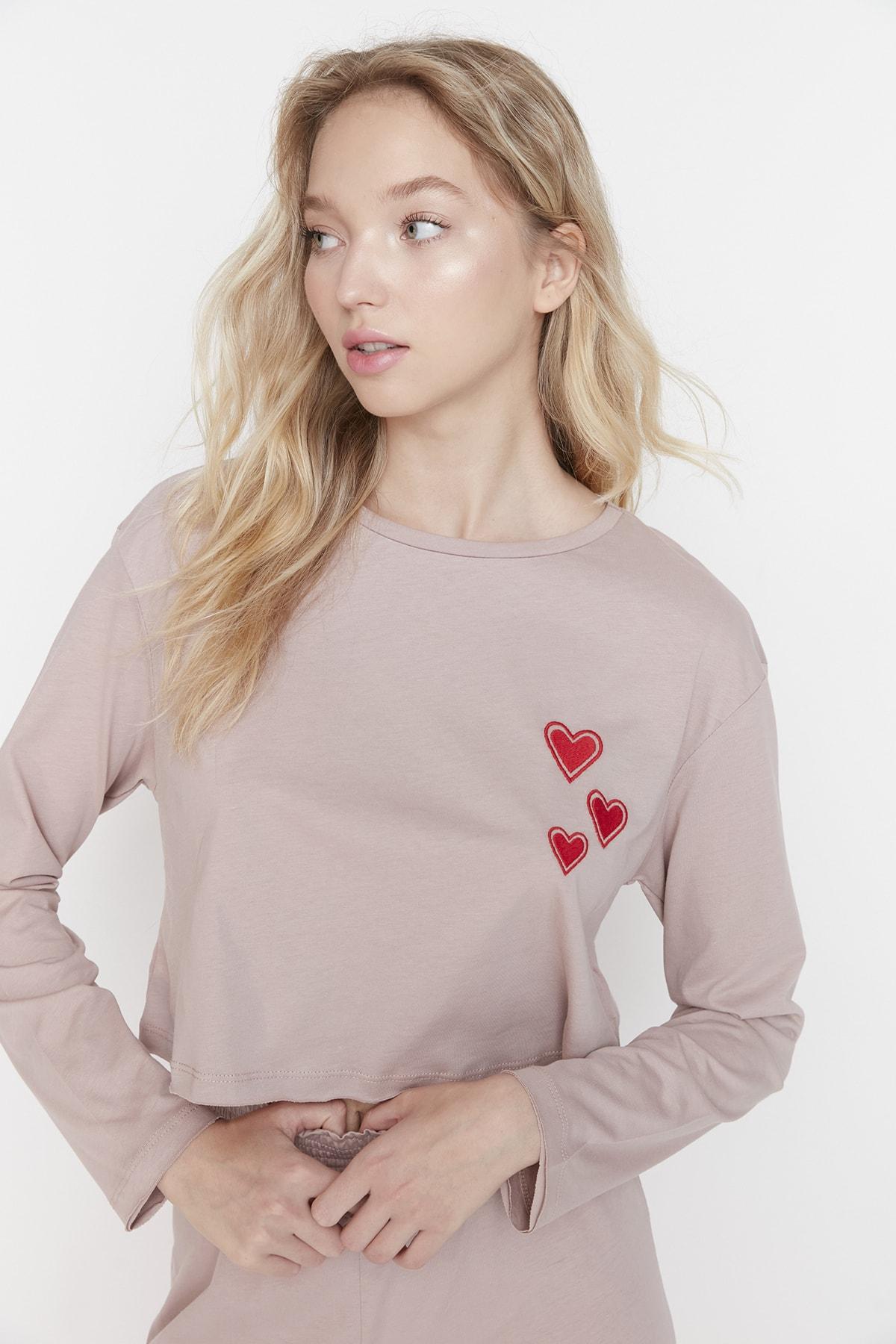 

Пижамный Комплект - Бежевый - Однотонный