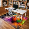 Basketball Colors Crystal Velvet Office chair mat Area Rug - Non-Slip, Floor Mat, Office Desk Chair Rugs,Christmas Gift-1106207