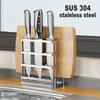 1 Set Kitchen Organizer 304 Stainless Steel Knife Holder for Kitchen Counter Kitchen Accessories Storage for Knife Organizer