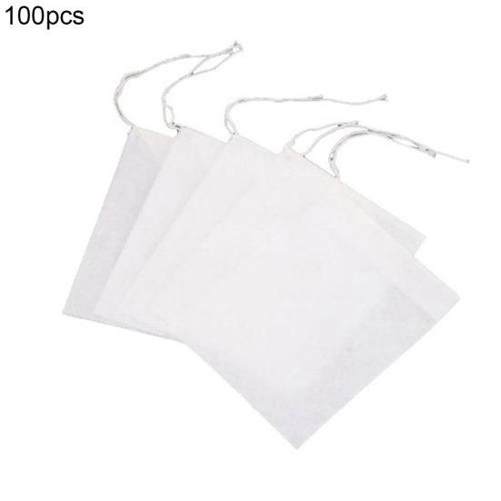 

100/200Pcs Empty Scented Tea Bag with String Seal Filter Herb Spice Teabags 100pcs