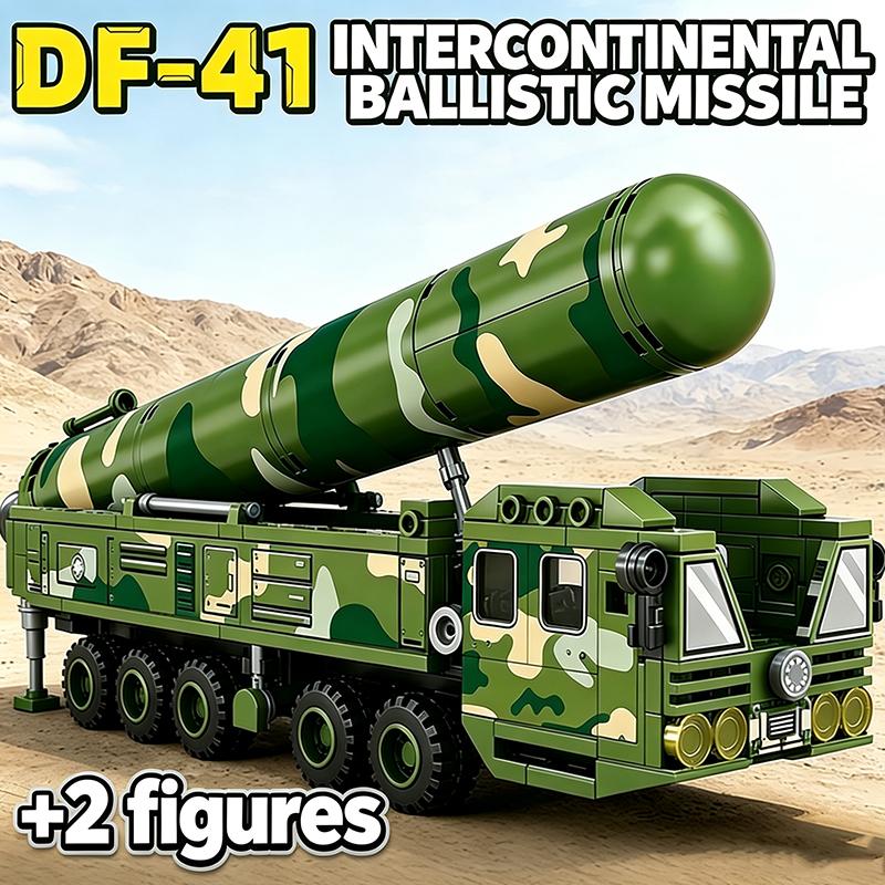 Intercontinental Missile Vehicle Building Blocks Military Armored Car Model Boys Toys Kids Christmas Birthday Gifts