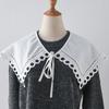 Blumenstickerei Falscher Kragen für Damen Pullover Kleid Hemd Abnehmbarer Kragen Schals Abnehmbare Schleifen Schulterwärmer Umhang