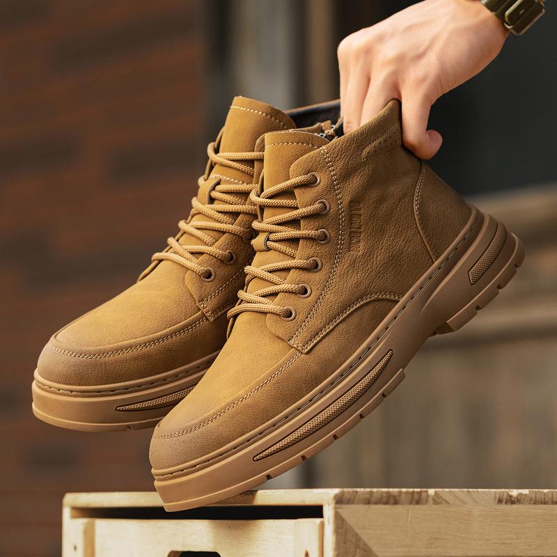 Martin Boots New Winter British Style Retro Short Boots Lace-up Zipper Boots Casual Leather Boots