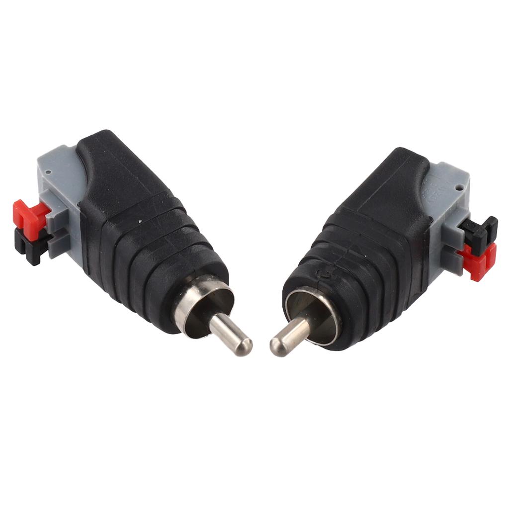 2 Stück Lautsprecherkabel zu Audio-Stecker für Cinch-Anschluss Adapterbuchse-Druckstecker- Cinch-Anschluss Adapterkabel Zubehör