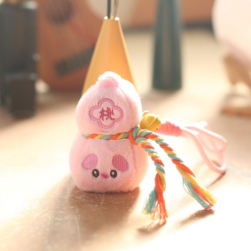 12cm 1Pcs Cute and Cute Fulu Gourd Pendant Plush Toy Doll Cartoon Bag Pendant Keychain Doll Doll