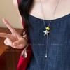 Colorful Star Pendant Necklace for Women - Adjustable, High-End Clavicle Chain