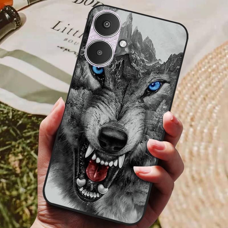 For Xiaomi Redmi 13C 5G Case Redmi13C Cool Painted Silicone TPU Soft Cover for Xiaomi Redmi 13C 5G Cases Black Protective Shells